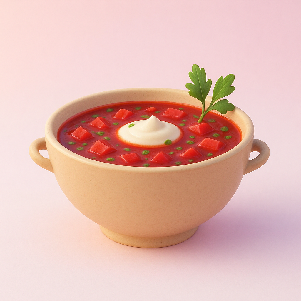 Traditional Red Borscht Bowl